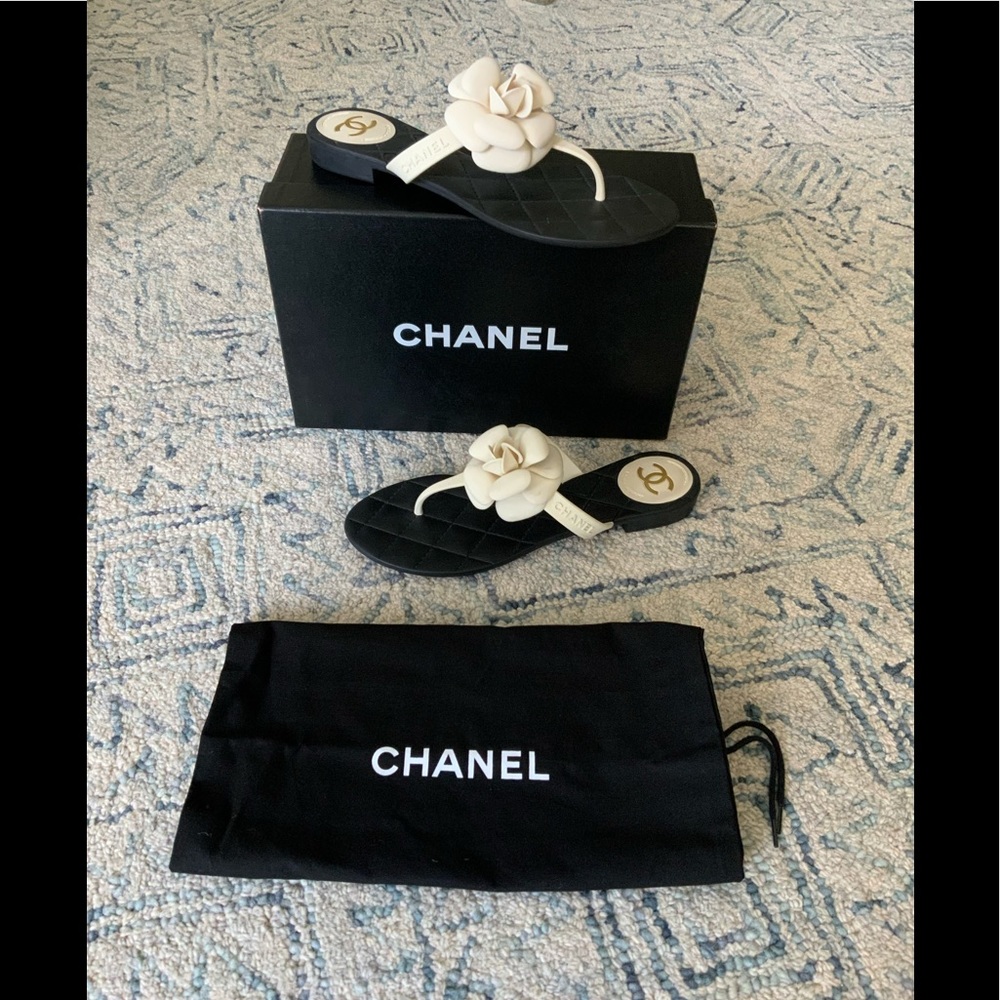 Chanel Camellia Pool Beach Summer Sandals 39